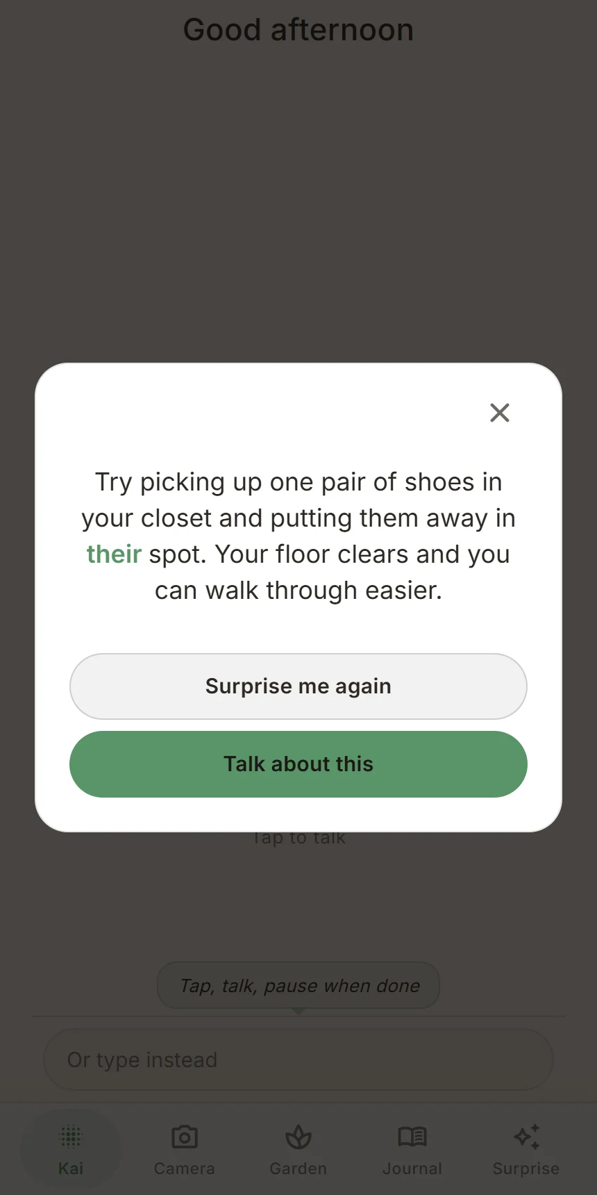 One small fix, in your own words
