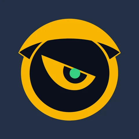 NYCHawk app icon, a hawk eye watching from a taxi-yellow traffic signal lamp